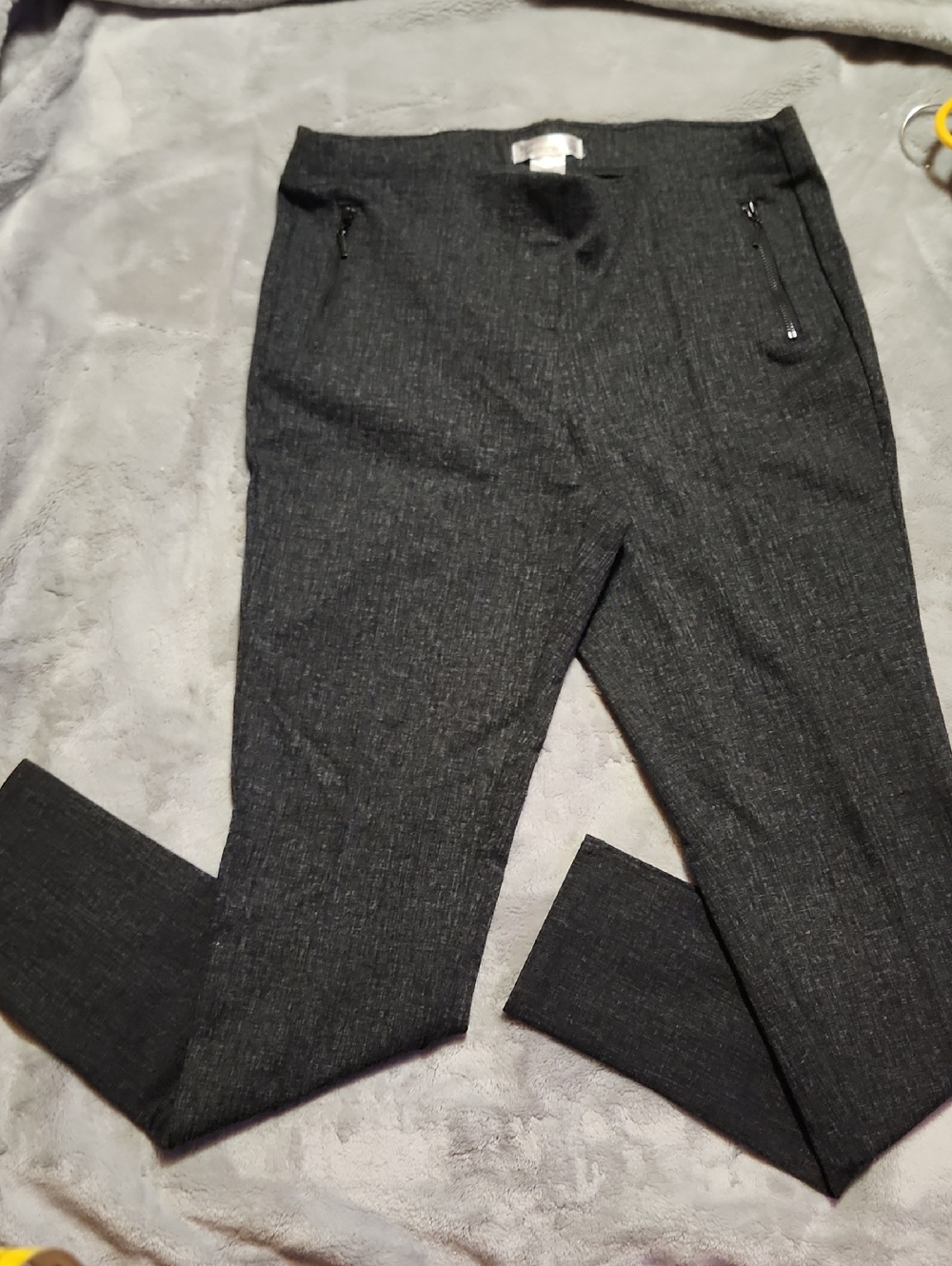 89th & Madison Charcoal Zip-Pocket Women's Dress Pants